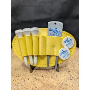 Pebble Beach Golf Set • Divot Tool • Ball Markers • 3 Tees • Logo Holder